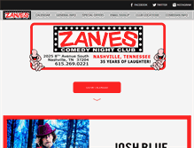 Tablet Screenshot of nashville.zanies.com